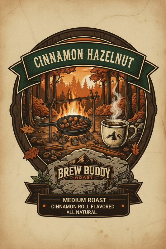Cinnamon Hazelnut - Vintage Adventure Label