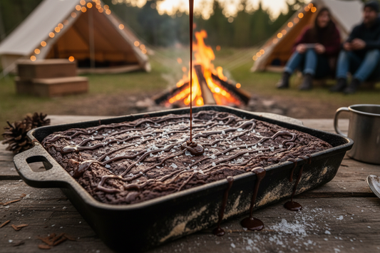Campfire Coffee Brownies: Dark Roast in the Batter. Cold Brew on Top. No Regrets.