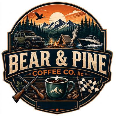 Bear & Pine Coffee Co. llc outdoor badge logo