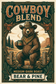 Bear & Pine Cowboy Blend artwork featuring a bear cowboy holding coffee.