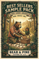 Bear and Pine unpacking a woodland coffee picnic, with six sample pouches and the Best Sellers assortment names: 6 Bean, Cowboy, Breakfast, Peru, Mexico and Bali.